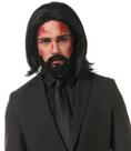 Conjunto de perucas e barba Costume Culture Hitman para adultos