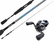Conjunto de Pesca Triton Vara Para Carretilha 5'6" (1,68M) 7-17lbs 561BC - Inteiriça + Carretilha Perfil Baixo 10000 - 10 Rol.