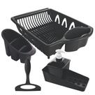 Conjunto de pia escorredor de talheres, rodinho, porta detergente e escorredor de pratos / louças Plasutil