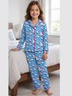 Conjunto De Pijama Americano Infantil - Festa do Pijama Divertido TAMANHO:10COR:AZUL