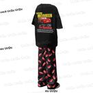 Conjunto De Pijama De Algodão Para Casais, Verão, McQueen, Sally, Camiseta, Calças, Kit De Roupa De