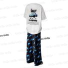 Conjunto De Pijama De Algodão Para Casais, Verão, McQueen, Sally, Camiseta, Calças, Kit De Roupa De