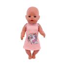 Conjunto De Pijama De Boneca De 18 Polegadas, Roupas Fofas Para Boneca Recém-nascida, 2 Peças,