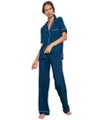 Conjunto de Pijama Eberjey Gisele Manga Curta Azul Marinho/Marfim Conjunto de Pijama Eberjey Gisele Manga Curta Azul Marinho/Marfim