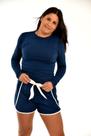 Conjunto de Pijama Feminino Blusa Manga Longa e Short