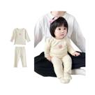 Conjunto De Pijama Feminino Estilo Coreano De Manga Longa, Fofo, 2 Peças, Roupa De Dormir Quente