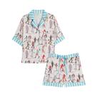 Conjunto de pijama Flori Aura Summer Silk para mulheres, 2 peças Conjunto de pijama Flori Aura Summer Silk para mulheres, 2 peças