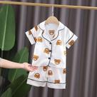 Conjunto de Pijama Infantil com Ursinho - Camiseta de Manga Curta e Calça