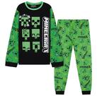 Conjunto de Pijama Infantil Minecraft 2 Peças Manga Longa em Algodão