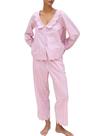 Conjunto de pijama Kissonic Gingham Plaid de 2 peças de algodão para mulheres