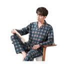 Conjunto De Pijama Masculino De Manga Longa E Calças Longas Para Primavera, Outono E Inverno, Roupas