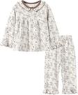 Conjunto de pijama Mud Kingdom para meninas com gola redonda e manga comprida