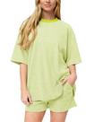 Conjunto de pijama OLAPTA, camiseta feminina listrada de tamanho grande, calças largas