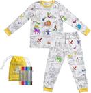 Conjunto de pijama para colorir eatsleepdoodle Fairy Tale Girls 4-10y Conjunto de pijama para colorir eatsleepdoodle Fairy Tale Girls 4-10y