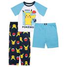 Conjunto de pijama Pokémon Boys, 3 peças, elétrico, tipo Pika, tamanho 8 Conjunto de pijama Pokémon Boys, 3 peças, elétrico, tipo Pika, tamanho 8