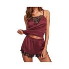 Conjunto De Pijama Sexy De Renda Para Mulheres, Lingerie Sem Alças E Sem Mangas, Roupa De Noite
