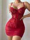 Conjunto De Pijama Sexy De Renda Para Mulheres, Roupas De Dormir Sensuais De Verão, Lingerie Conjunto De Pijama Sexy De Renda Para Mulheres, Roupas De Dormir Sensuais De Verão, Lingerie