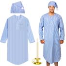 Conjunto de pijama Toulite para camiseta masculina e boné de dormir noturno