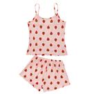 Conjunto de pijamas American Trends, estampa fofa de morango para mulheres Conjunto de pijamas American Trends, estampa fofa de morango para mulheres