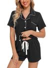 Conjunto de pijamas Anjue para mulheres, pijamas macios, 2 peças, tamanho XXL