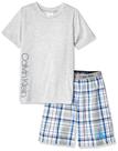 Conjunto de pijamas Calvin Klein Boys' Little Heather Grey tamanho S