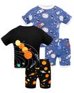 Conjunto de pijamas DAUGHTER QUEEN Boys 100% algodão e manga curta Conjunto de pijamas DAUGHTER QUEEN Boys 100% algodão e manga curta