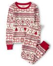 Conjunto de pijamas de algodão de Natal The Children's Place tamanho 7