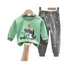 Conjunto De Pijamas De Algodão Unissex Para Crianças, Duráveis E Macios, Com Estampa De Dinossauro