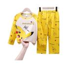 Conjunto De Pijamas De Desenho Animado Para Crianças Meninos E Meninas De 3 a 13 Anos Manga Longa