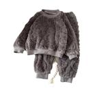 Conjunto De Pijamas De Flanela Para Meninas, Estilo Coreano, Pelúcia Espessa, Roupa Térmica De