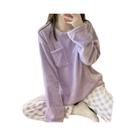 Conjunto De Pijamas De Fleece Feminino, Roupa De Dormir Quente E Grossa Para O Inverno, Top Macio E