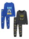 Conjunto de pijamas de Natal de algodão Vopawetty Boys de 4 peças
