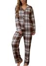 Conjunto de pijamas de Natal Pijamigols para mulheres xadrez tamanho L