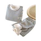 Conjunto De Pijamas De Pelúcia Listrado Para Meninos E Meninas, Pijamas Quentes De Outono E Inverno