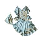 Conjunto De Pijamas De Seda Femininos De Verão Com Estampa Floral 3 Peças, Tops Cropped E Shorts Com Conjunto De Pijamas De Seda Femininos De Verão Com Estampa Floral 3 Peças, Tops Cropped E Shorts Com
