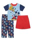 Conjunto de pijamas Disney Boys' Little, 3 peças, folgado, Mickey 3 12M