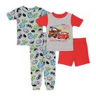 Conjunto de pijamas Disney Boys' Pixar Collection, 4 peças, 100% algodão