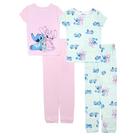 Conjunto de pijamas Disney de 4 peças Snug-fit Cotton Stitch Star Kids