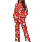 Conjunto de pijamas feminino TOFRIMADE com decote em V e floco de neve