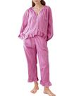 Conjunto de pijamas femininos COZYPOIN, xadrez, algodão guingão, 2 peças