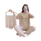 Conjunto De Pijamas Femininos De Verão Em Três Peças, Camiseta De Manga Curta E Calças Com Estampa Conjunto De Pijamas Femininos De Verão Em Três Peças, Camiseta De Manga Curta E Calças Com Estampa