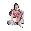 Conjunto De Pijamas Femininos Estilo Coreano, Confortáveis Para Primavera E Outono, Roupas De Casa Conjunto De Pijamas Femininos Estilo Coreano, Confortáveis Para Primavera E Outono, Roupas De Casa
