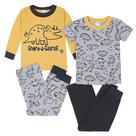 Conjunto de pijamas Gerber Baby Boys Toddler Snug Fit Dino Grey 18M