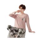 Conjunto De Pijamas Masculinos De 2 Peças Com Manga Longa, Confortáveis Para Primavera E Outono,