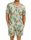 Conjunto de pijamas masculinos Marvmys, macios de verão, manga curta, S