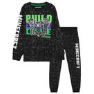 Conjunto de pijamas Minecraft Boys Lounge Wear, 5-14 anos, preto