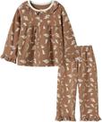 Conjunto de pijamas Mud Kingdom Little Girls Caramel Brown Tamanho 6