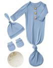 Conjunto de pijamas para bebês SUZEL Knotted Gown Set Bamboo Viscose 0-3M