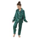 Conjunto De Pijamas Para Crianças E Adolescentes, Meninas E Meninos, Roupas De Dormir Em Seda Satin,