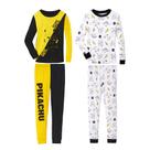 Conjunto de pijamas Pokémon Little Boys' Big Boys 100% algodão x4 Conjunto de pijamas Pokémon Little Boys' Big Boys 100% algodão x4